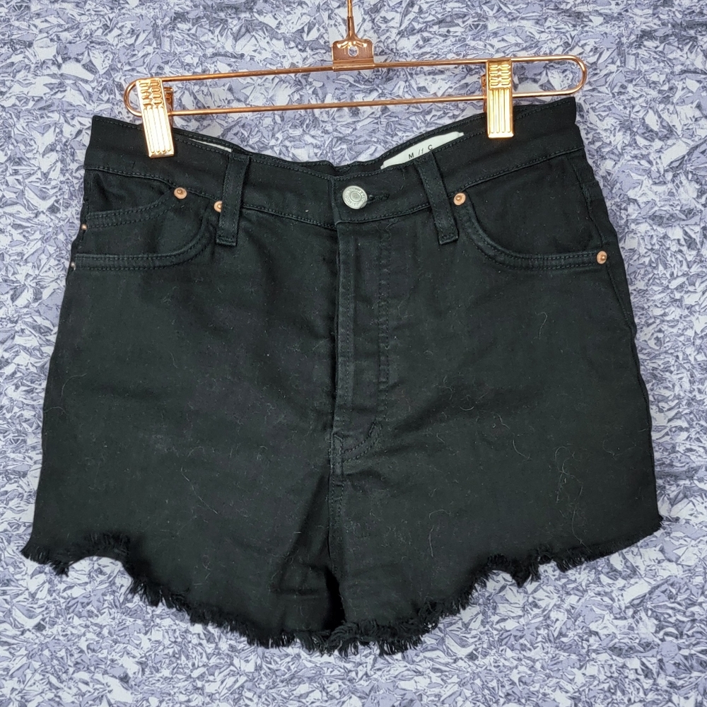 High-Rise Black Shorts